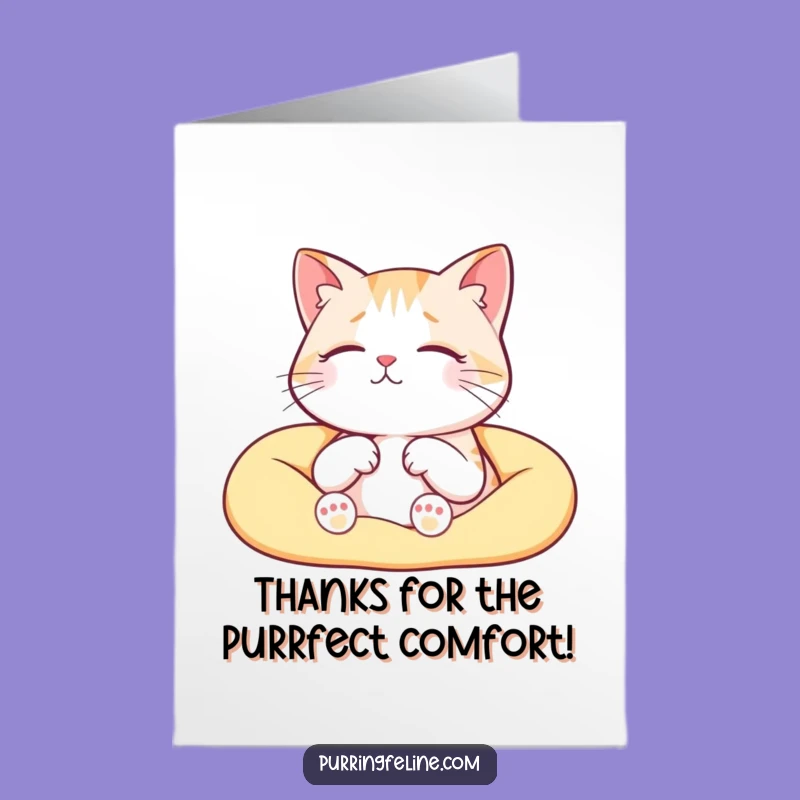 Free Printable Thank You Card: Serene Cat Lap! Cozy DIY Gift