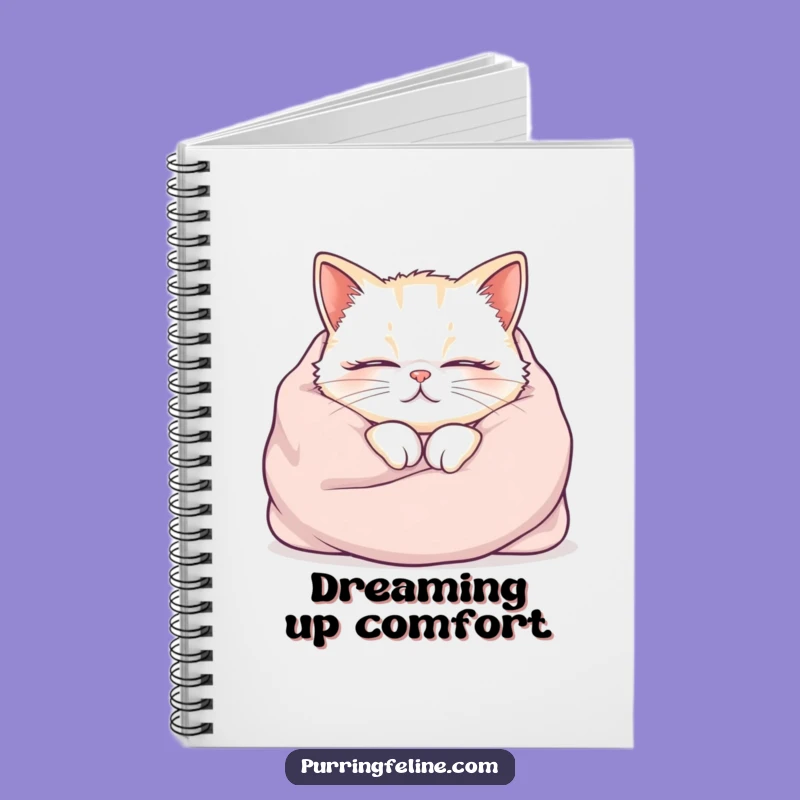 Funny Cozy Cat Purr Notebook - Jot Down Cozy Thoughts!