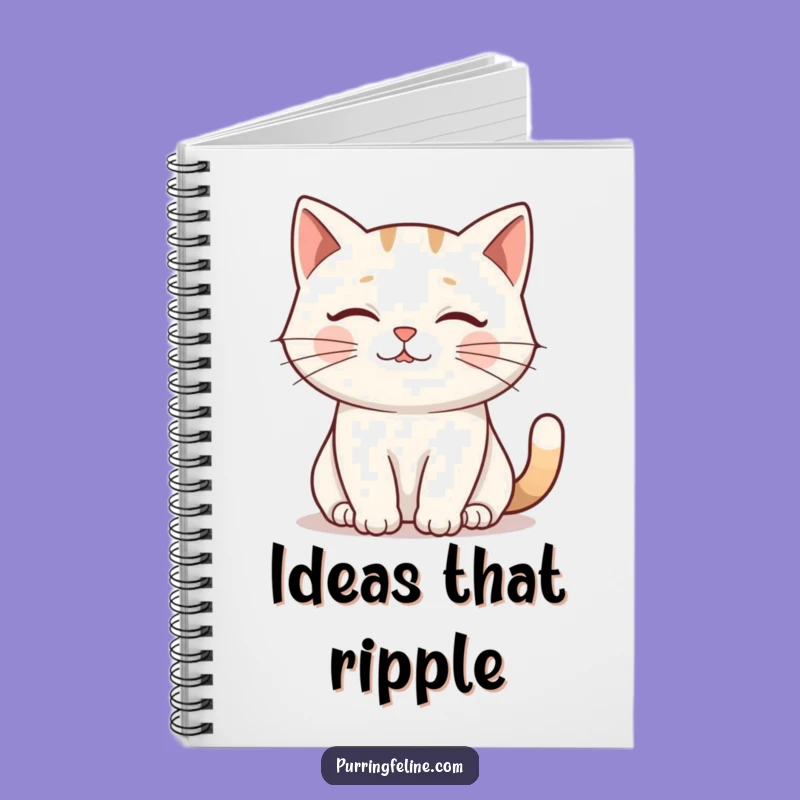 Funny Cat Ripple Notebook - Gentle Purr Journal, Perfect Gift for Writers