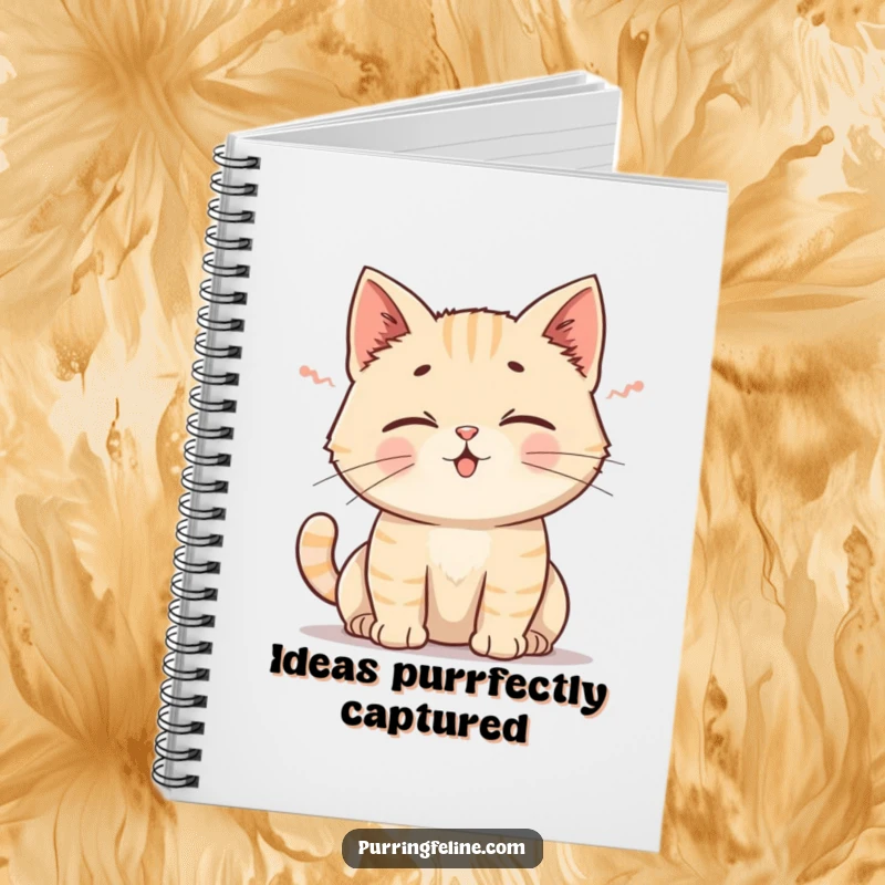 Funny Cat Notebook: A journal with a serene cat emitting a gentle rumble, its ears perked, ready for your notes.