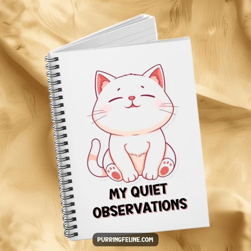 Funny Relaxed Cat Notebook: A journal featuring a cat with its chest gently rising and falling with peaceful purrs.