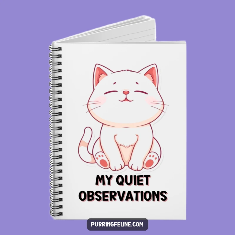 Funny Relaxed Cat Notebook: Journal for Cat Lovers Documenting Calm and Gentle Purrs