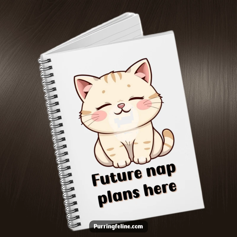 Funny Cat Notebook: Featuring a tranquil cat with a soft, happy rumble. Ideal for jotting down thoughts humorously.