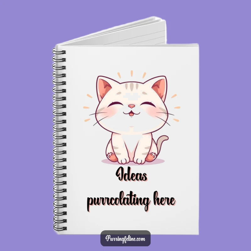 Funny Content Cat Notebook: Jot Down Ideas with Happy Vibrations, Ideal Gift