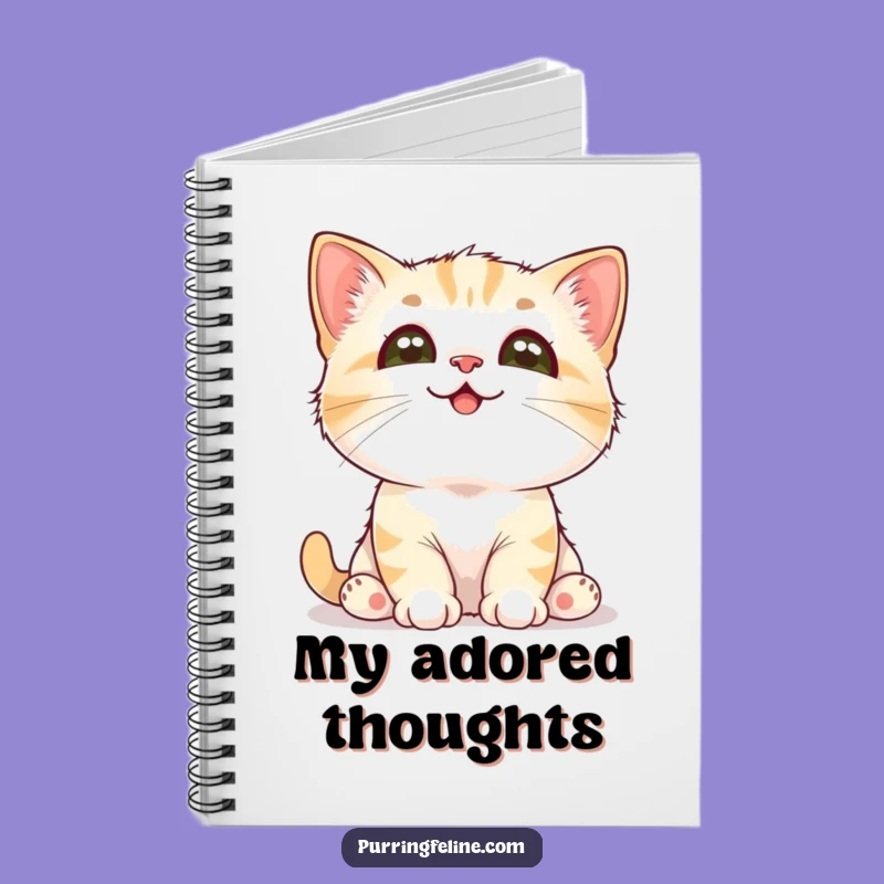 Funny Adoring Cat Cub Notebook - Journal Your Thoughts with Feline Charm
