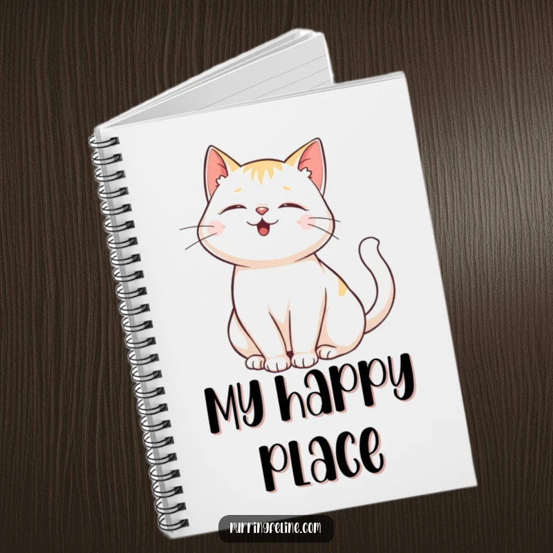 Funny Purring Cat Notebook: A journal featuring a purring cat whose tail is gently swaying in contentment.