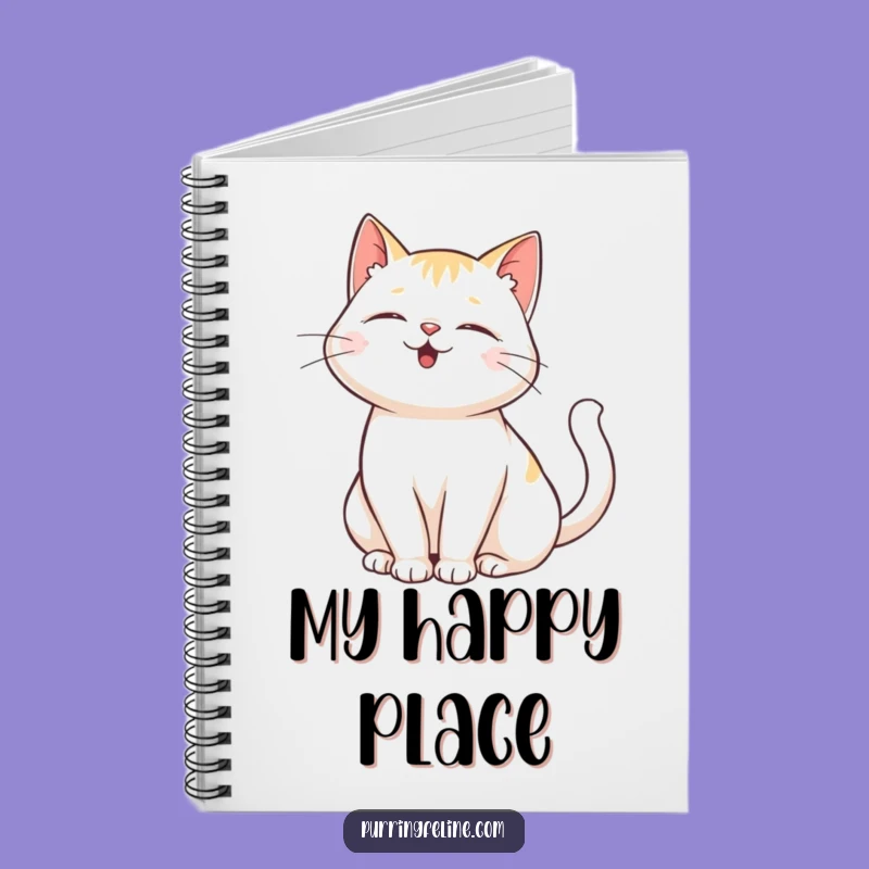 Funny Purring Cat Notebook: Journal for Cat Lovers Documenting Happy Tail Swishes