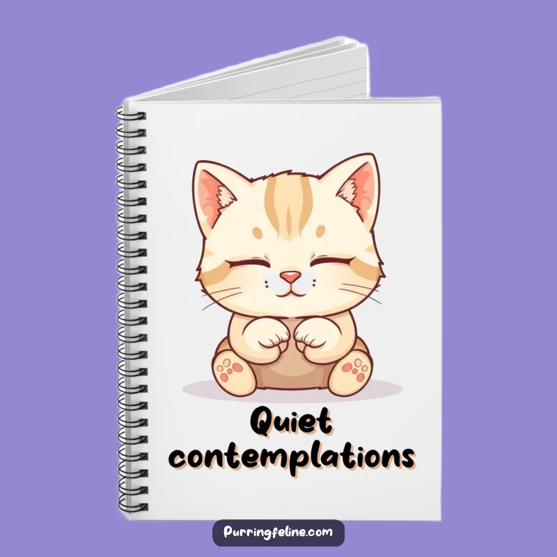 Funny Calm Cat Cub Notebook - Journal Your Thoughts with Serenity