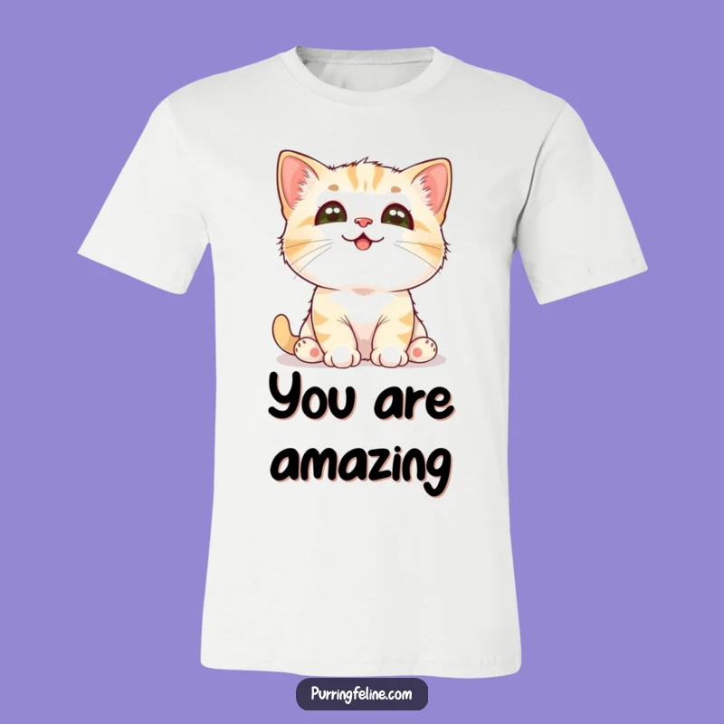 Funny Adoring Cat Cub T-Shirt - Wearable Cuteness & Feline Love