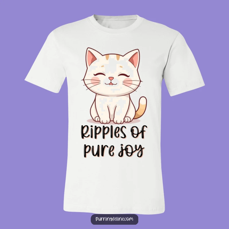 Funny Cat Ripple T-Shirt - Gentle Purr Tee, Perfect Cat Lover Gift