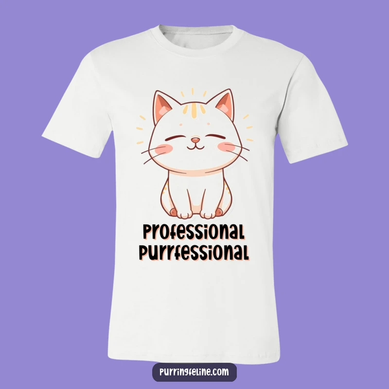 Funny Contented Cat T-Shirt: Emitting Happy Vibes, Best Funny Gift for Cat Obsessed