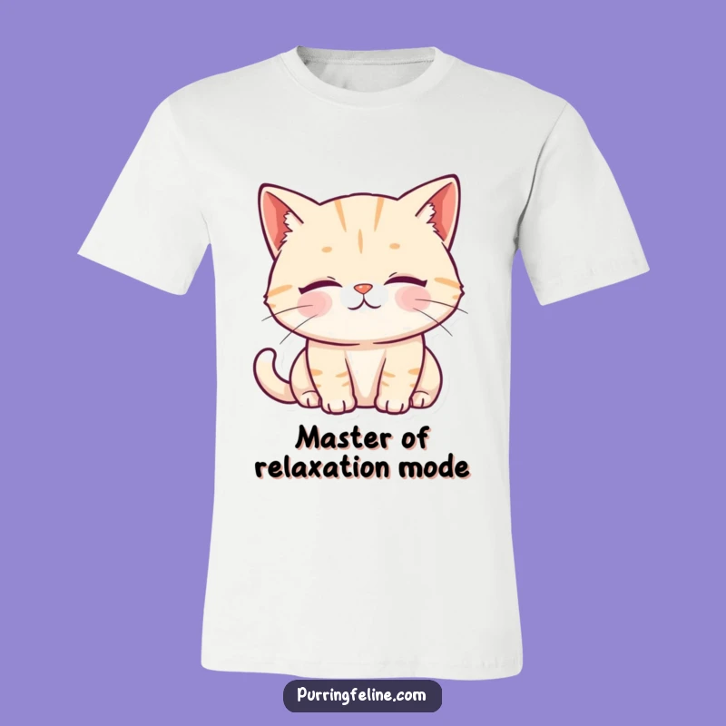 Funny Serene Cat T-Shirt - Soft-Eyed Feline Comfort, Perfect Hilarious Gift