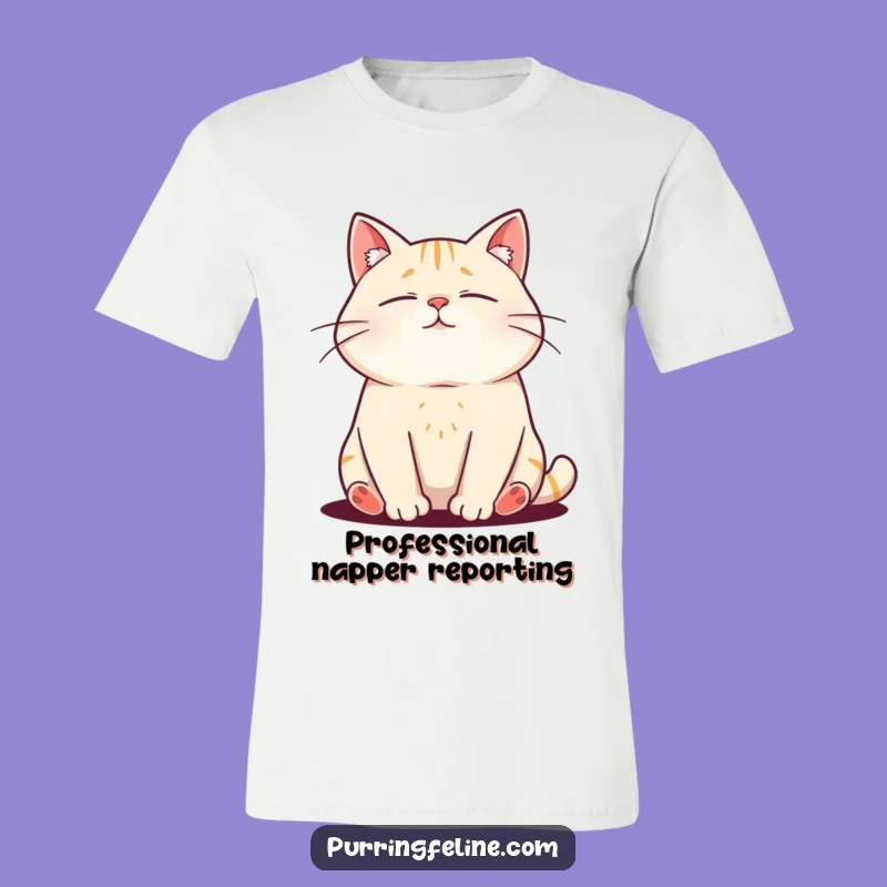 Funny Purring Cat T-Shirt: Embrace Your Inner Chill Feline!