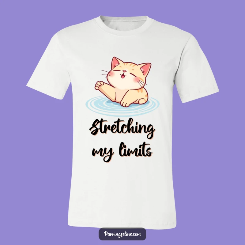 Funny Contented Cat T-Shirt - Relaxing Purr Design - Awesome Funny Gift!