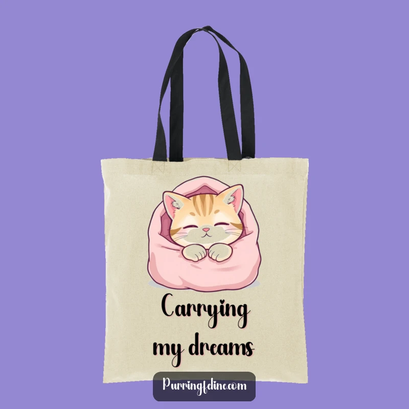 Funny Tote Bag: Content Cat Nap Design for Everyday Essentials, Practical Gift