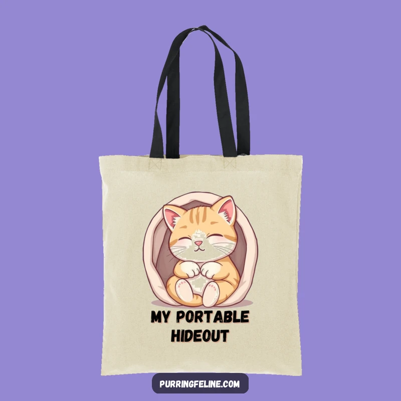 Funny Purring Cat Tote Bag: Carry Cozy Comfort in Small Spaces