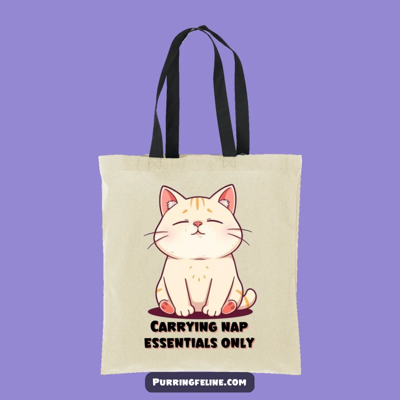 Funny Purring Cat Tote Bag: Carry Your Essentials in Style!