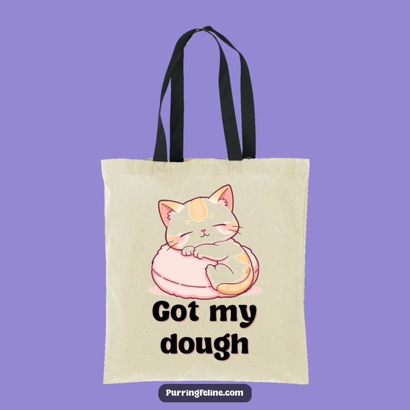 Funny Tote Bag: Cat Kneading Cushion Design, Practical Gift