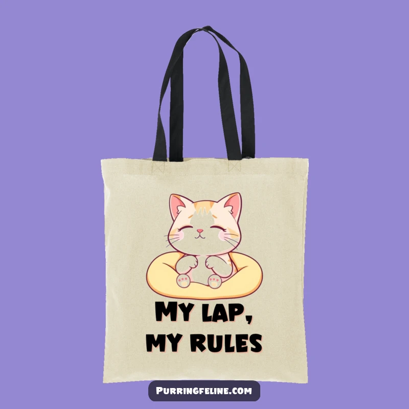 Funny Serene Cat Tote Bag: Carry Warmth & Purrs in Style